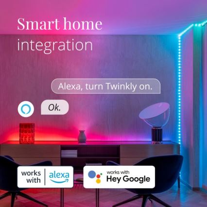 Twinkly - LED RGB spoljašnja prigušiva traka DOTS 200xLED 10 m IP44 Wi-Fi