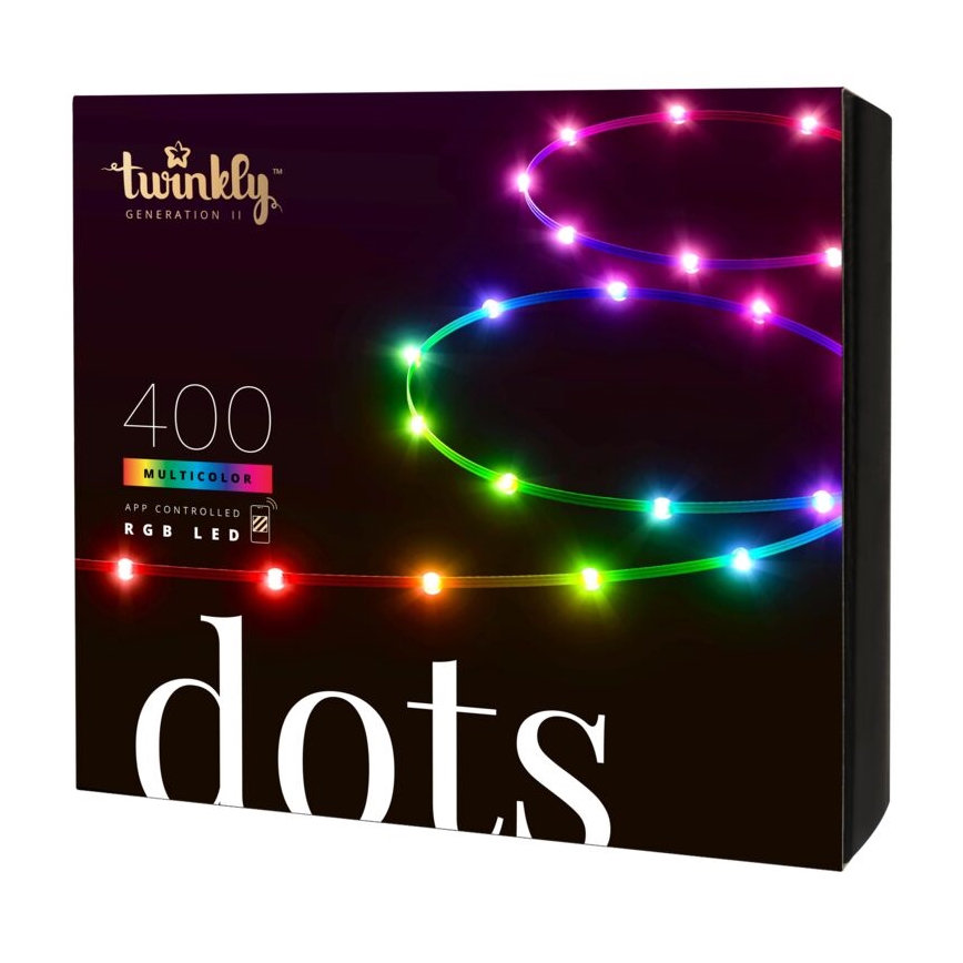 Twinkly - RGB LED spoljna prigušiva traka DOTS 400xLED 20 m IP44 Wi-Fi