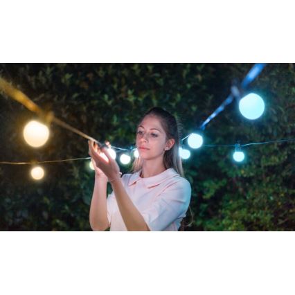 Twinkly - LED prigušiva spoljašnja dekorativna girlanda FESTOON 20xLED 14m IP44 Wi-Fi