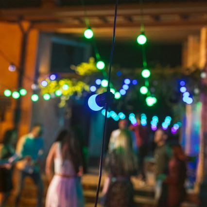 Twinkly - LED RGB prigušiva spoljašnja dekorativna girlanda FESTOON 20xLED 14m IP44 Wi-Fi
