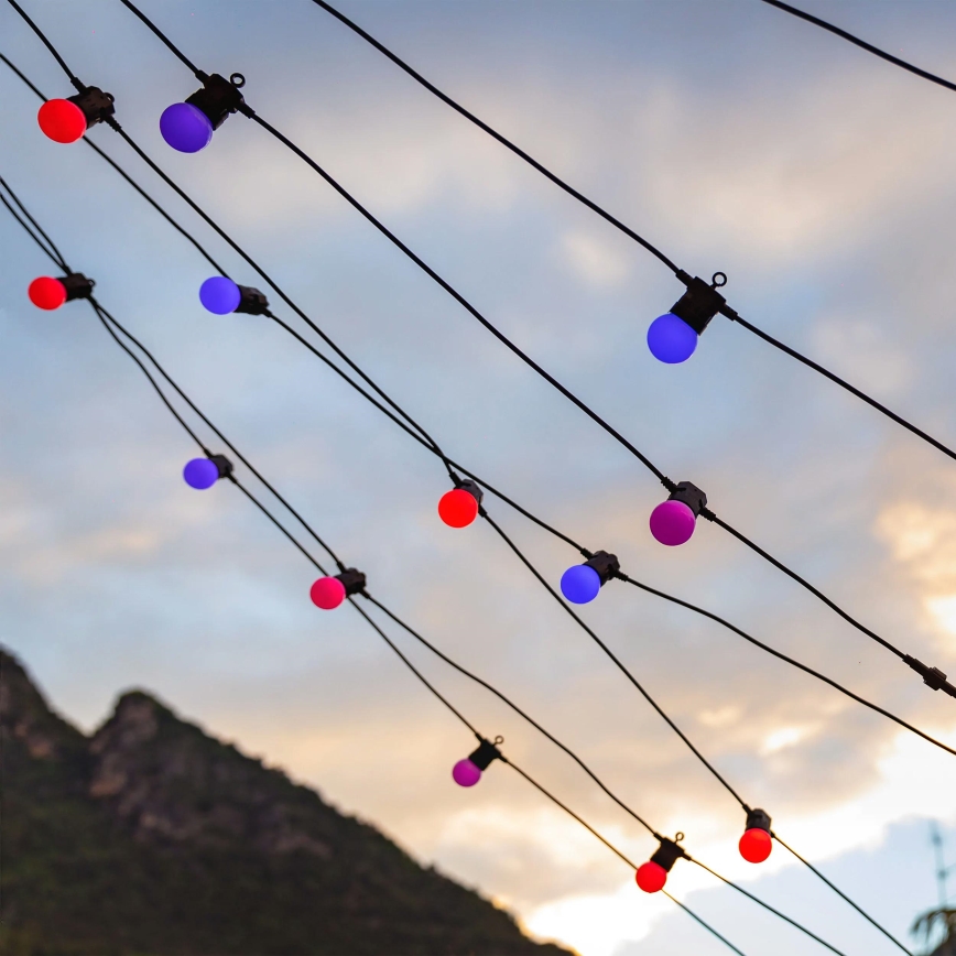 Twinkly - LED RGB prigušiva spoljašnja dekorativna girlanda FESTOON 20xLED 14m IP44 Wi-Fi