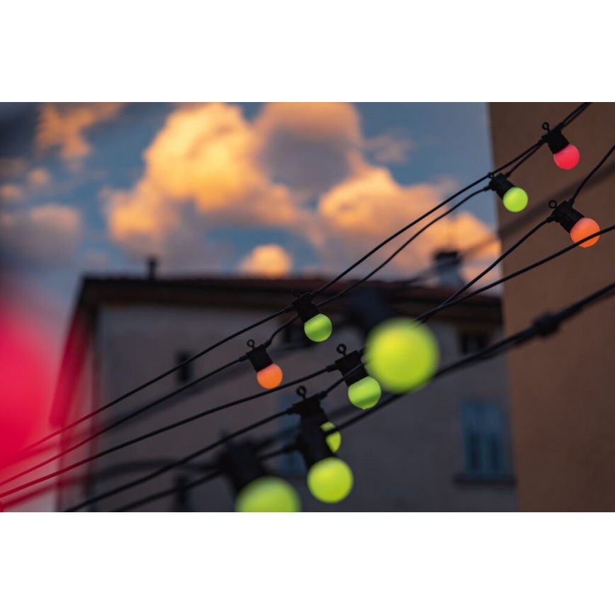 Twinkly - LED RGB prigušiva spoljašnja dekorativna girlanda FESTOON 20xLED 14m IP44 Wi-Fi