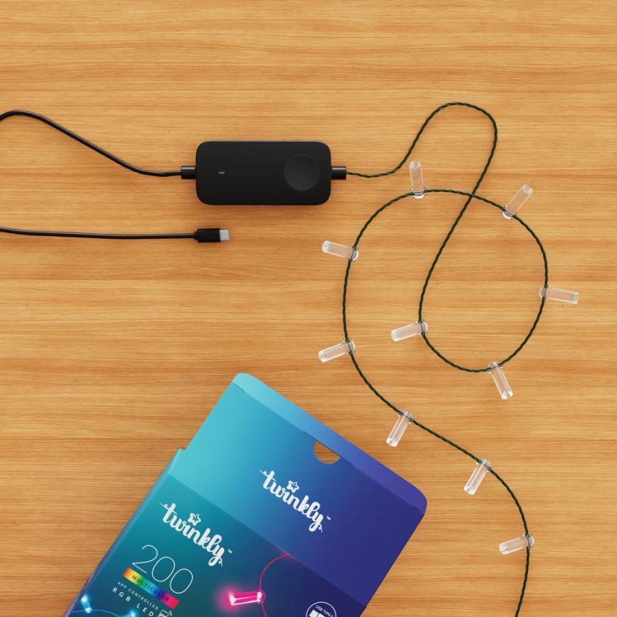 Twinkly - LED RGB Prigušiva niz CANDIES 200xLED 14 m USB Wi-Fi