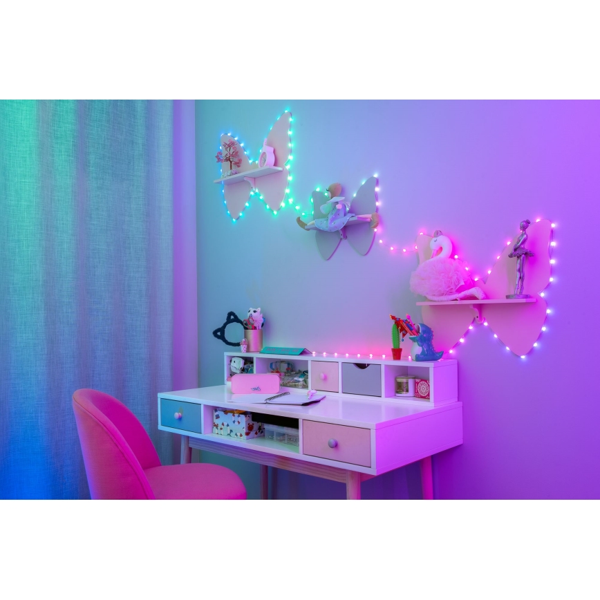 Twinkly - LED RGB prigušiva girlanda CANDIES 200xLED 14 m USB Wi-Fi
