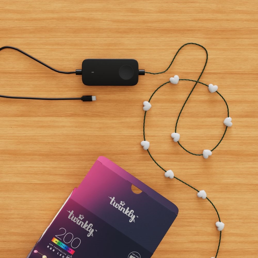 Twinkly - LED RGB prigušiva girlanda CANDIES 200xLED 14 m USB Wi-Fi