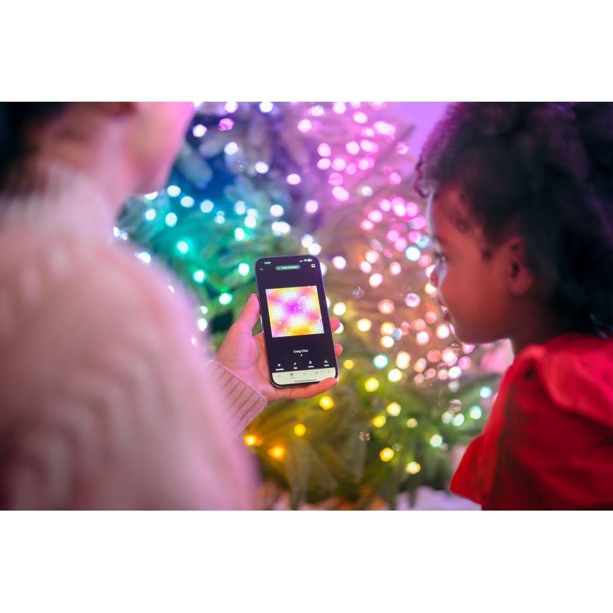 Twinkly - LED RGB prigušiva svetlosna girlanda CANDIES 200xLED 14 m USB Wi-Fi