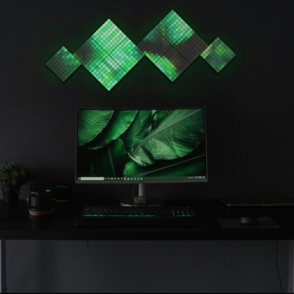 Twinkly - LED RGB prigušiva panel SQUARES 64xLED 16x16 cm Wi-Fi