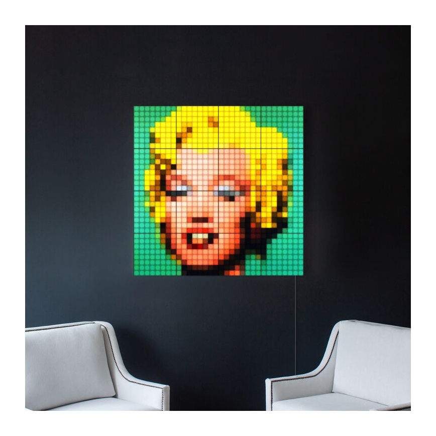 Twinkly - LED RGB prigušiva panel SQUARES 64xLED 16x16 cm Wi-Fi