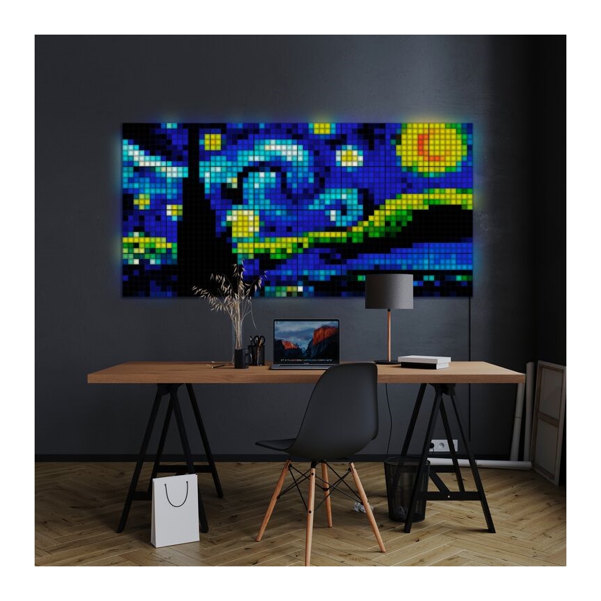 Twinkly - LED RGB prigušiva panel SQUARES 64xLED 16x16 cm Wi-Fi