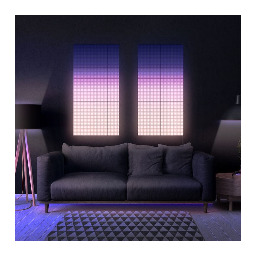 Twinkly - LED RGB prigušiva panel SQUARES 64xLED 16x16 cm Wi-Fi