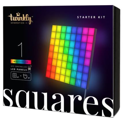 Twinkly - LED RGB prigušiva panel SQUARES 64xLED 16x16 cm Wi-Fi