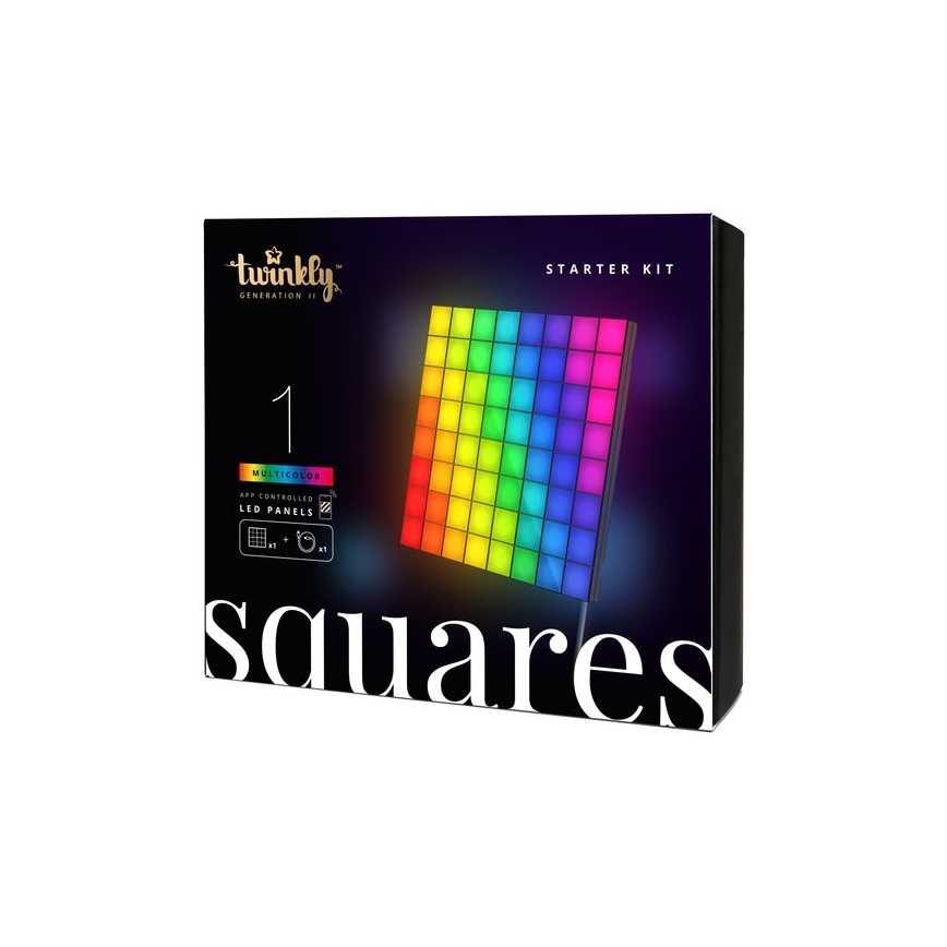Twinkly - LED RGB prigušiva panel SQUARES 64xLED 16x16 cm Wi-Fi