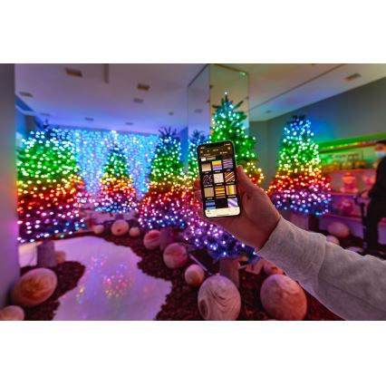 Twinkly - LED RGBW prigušiva spoljašnja božićna svetla STRINGS 250xLED 23,5m IP44 Wi-Fi