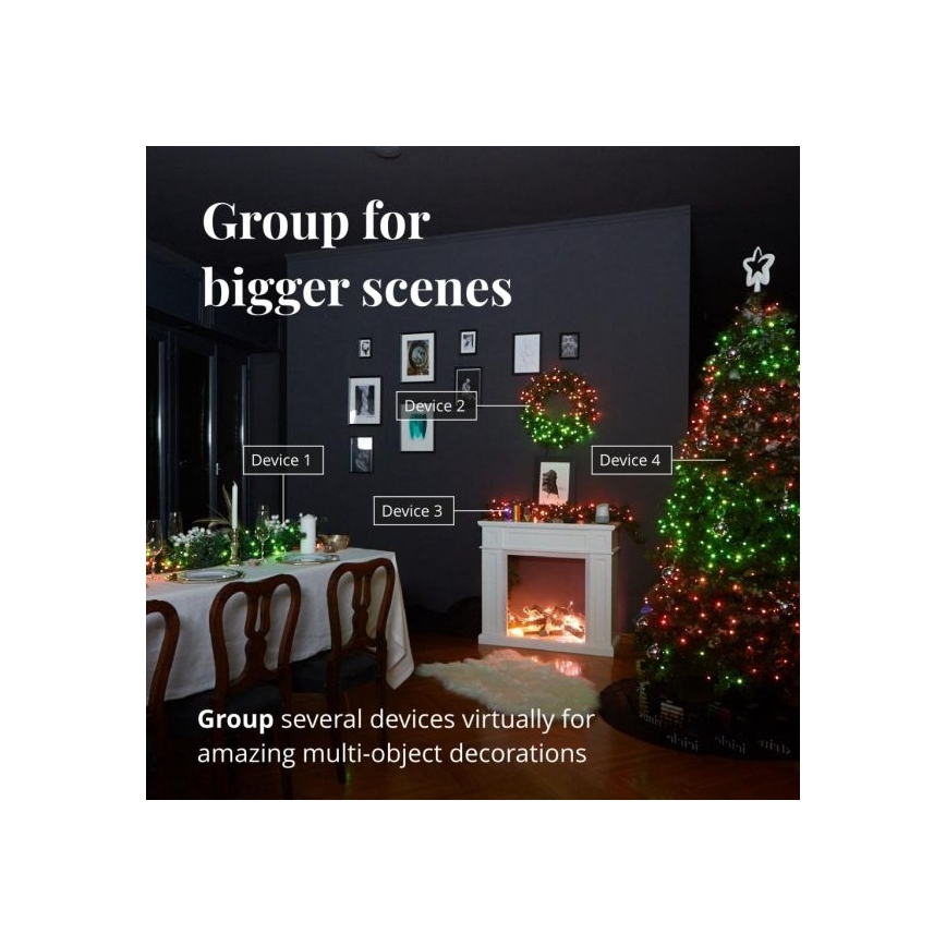Twinkly - LED RGBW prigušiva spoljašnja girlanda STRINGS 250xLED 23,5m IP44 Wi-Fi