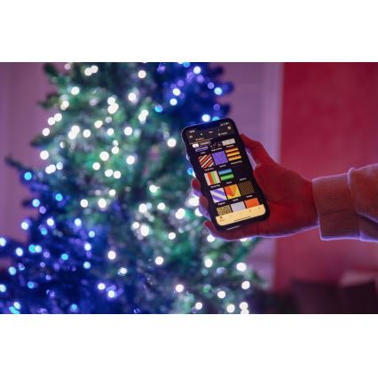 Twinkly - LED RGB spoljašnji prigušiva niz STRINGS 250xLED 23,5m IP44 Wi-Fi