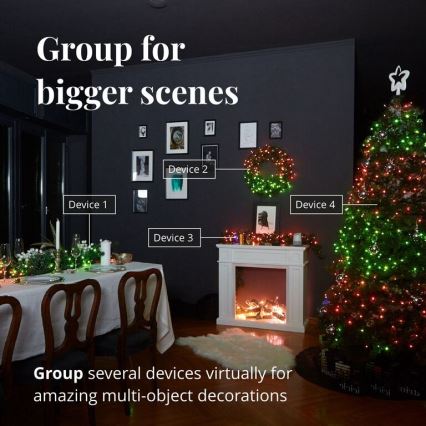 Twinkly - LED RGB spoljašnji prigušiva niz STRINGS 250xLED 23,5m IP44 Wi-Fi