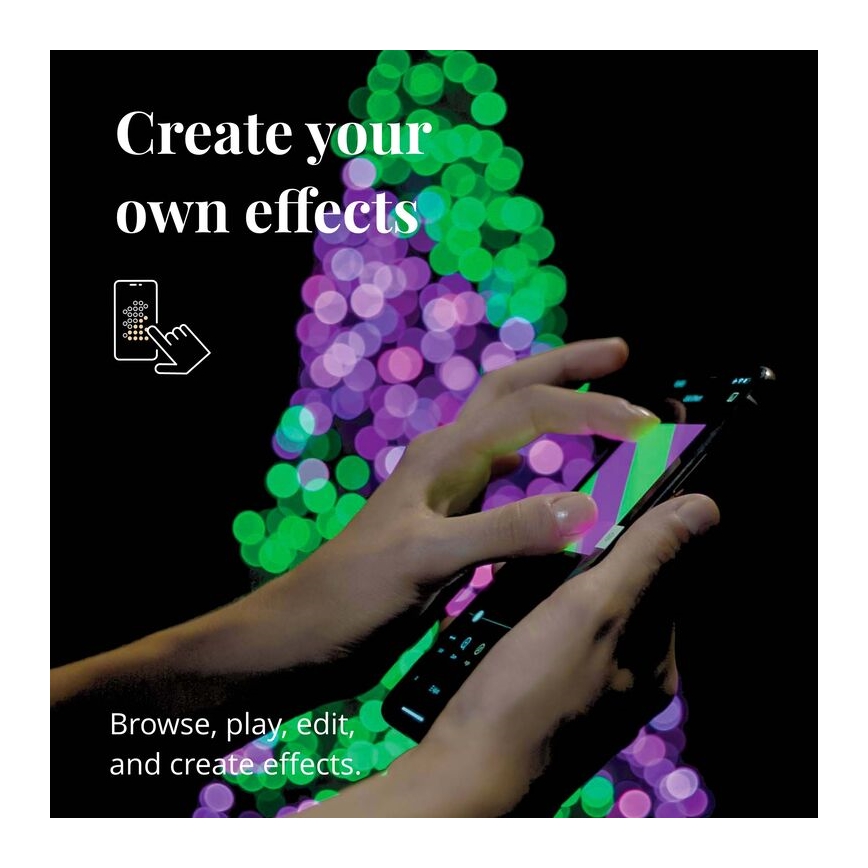 Twinkly - LED RGB spoljašnji prigušiva niz STRINGS 250xLED 23,5m IP44 Wi-Fi