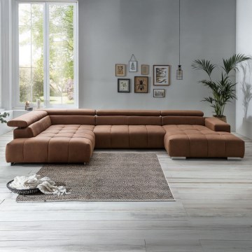 U-obliku ugaona garnitura TROPEA, braon