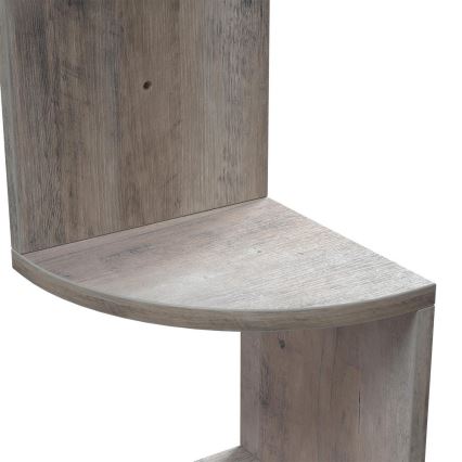 Ugaona zidna polica SNAKE siva/smeđa