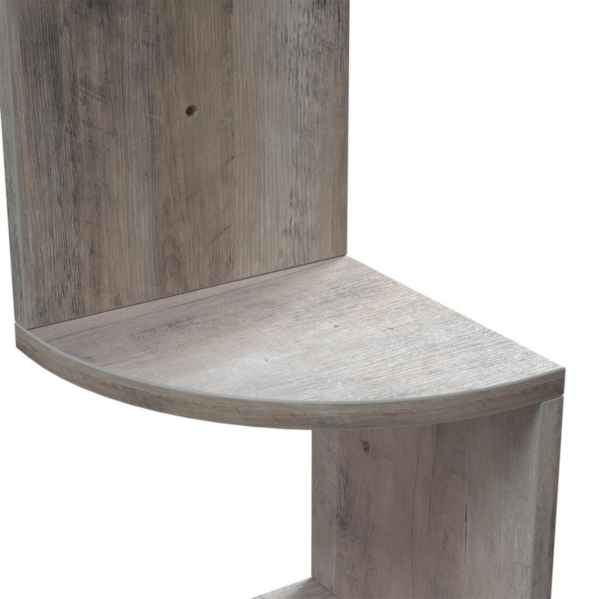 Ugaona zidna polica SNAKE siva/smeđa