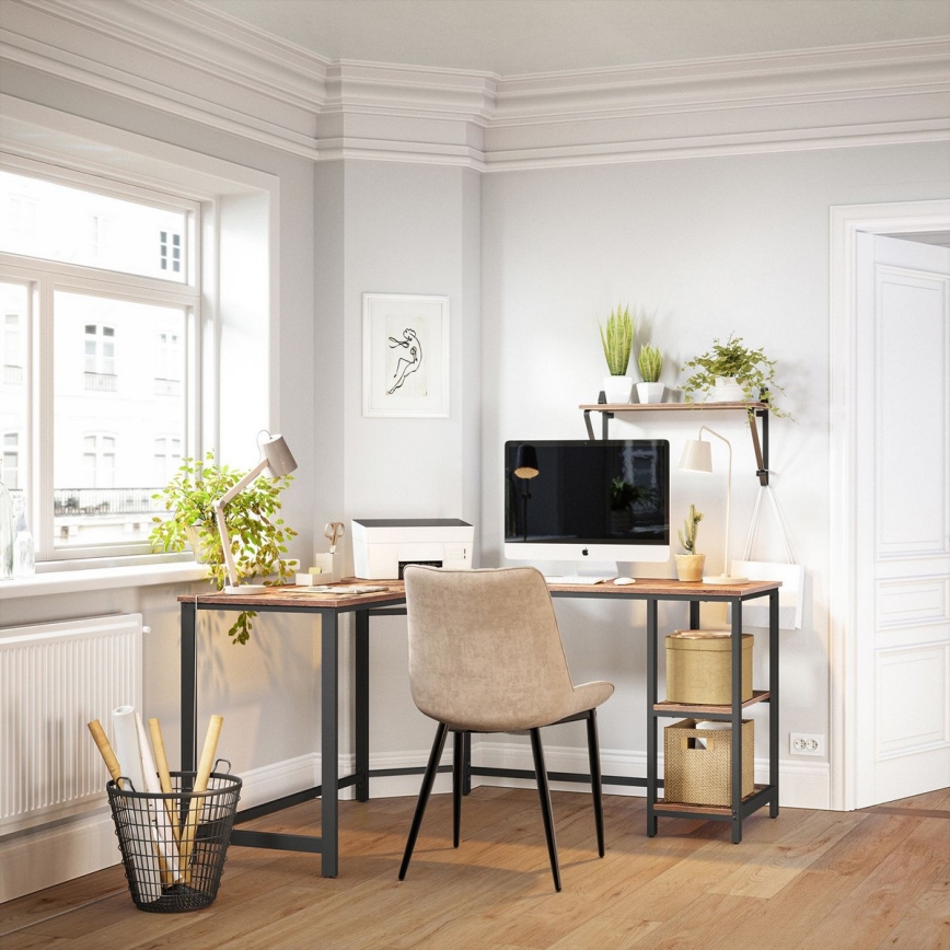 Ugaoni pisaći sto SOLEA braon/crna