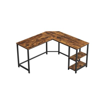 Ugaoni pisaći sto SOLEA braon/crna