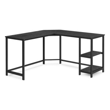 Ugaoni pisaći sto SOLEA, crne boje