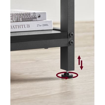 Ugaoni pisaći sto SOLEA, crne boje