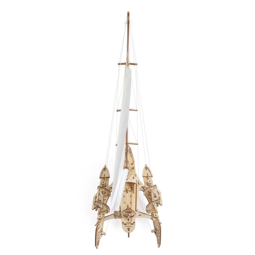 Ugears - 3D drvena mehanička slagalica Jedrilica Merihobus trimaran