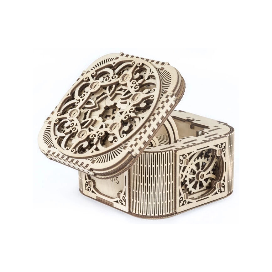 Ugears - 3D drvena mehanička slagalica Kutija za nakit