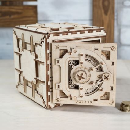 Ugears - 3D drvena mehanička slagalica Trezor