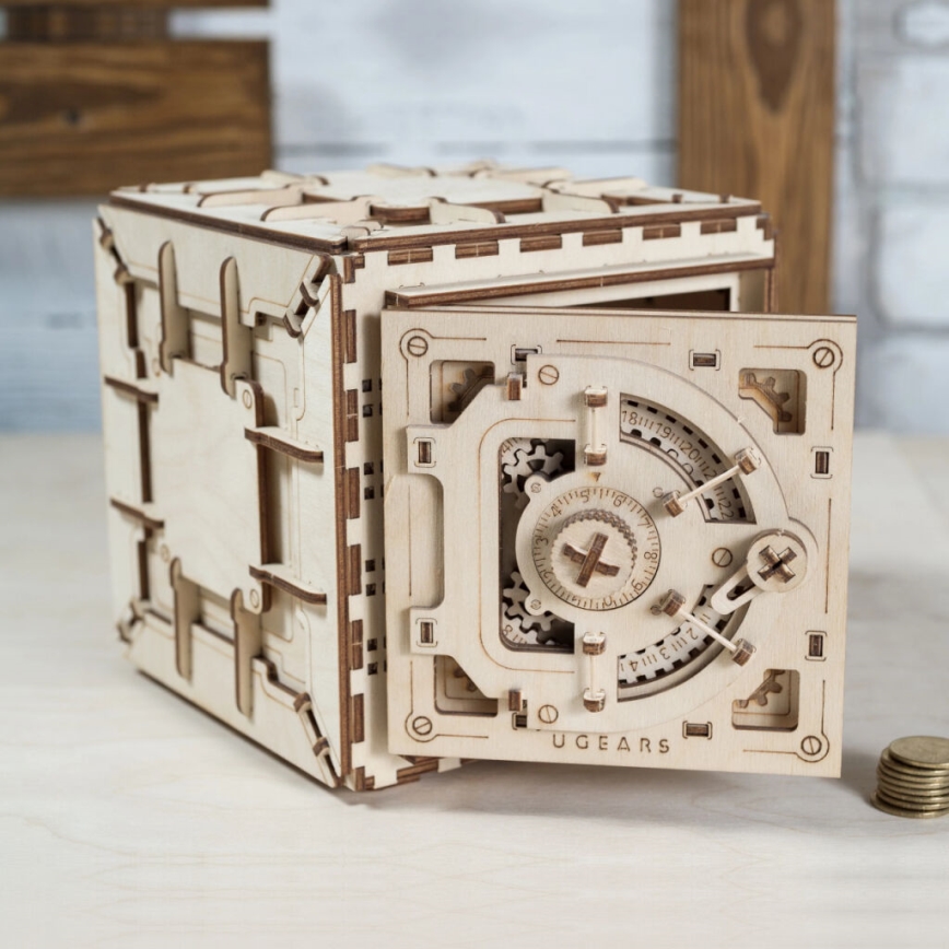 Ugears - 3D drvena mehanička slagalica Trezor