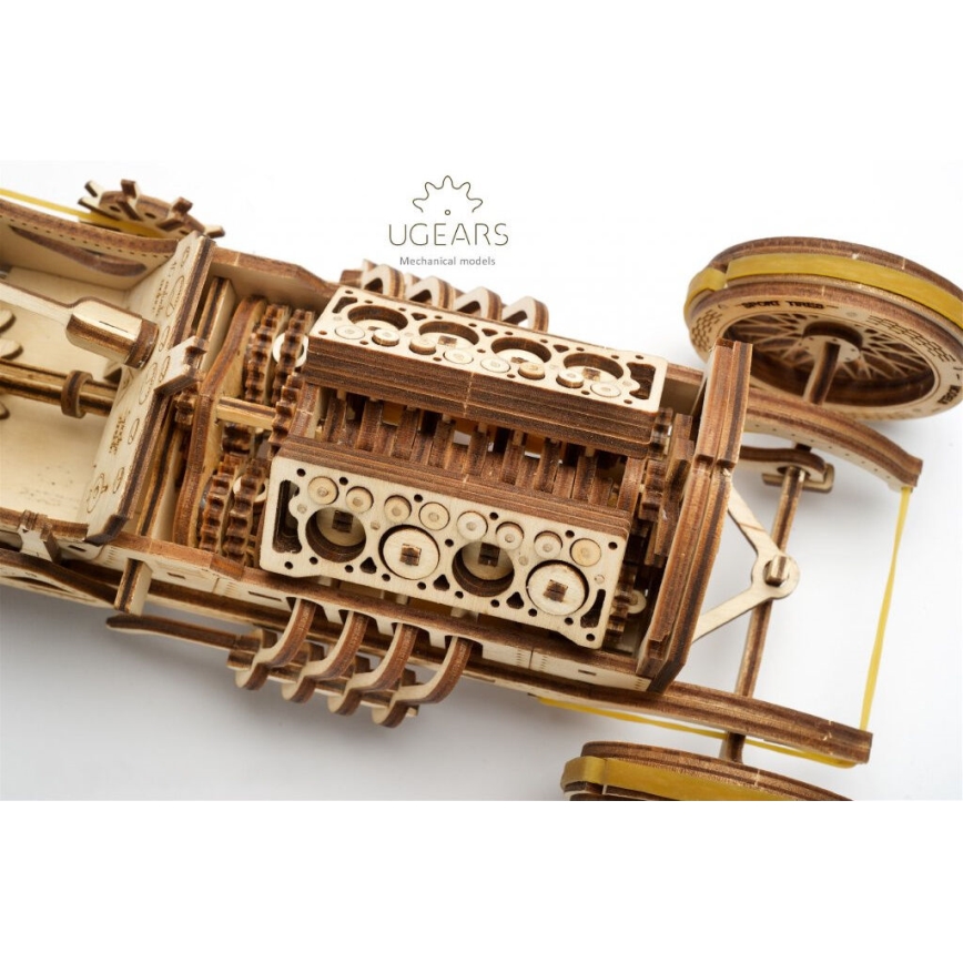 Ugears - 3D drvena mehanička slagalica U9 Auto Grand Prix