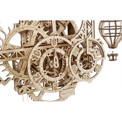 Ugears - 3D drvena mehanička slagalica: zidni sat Aero