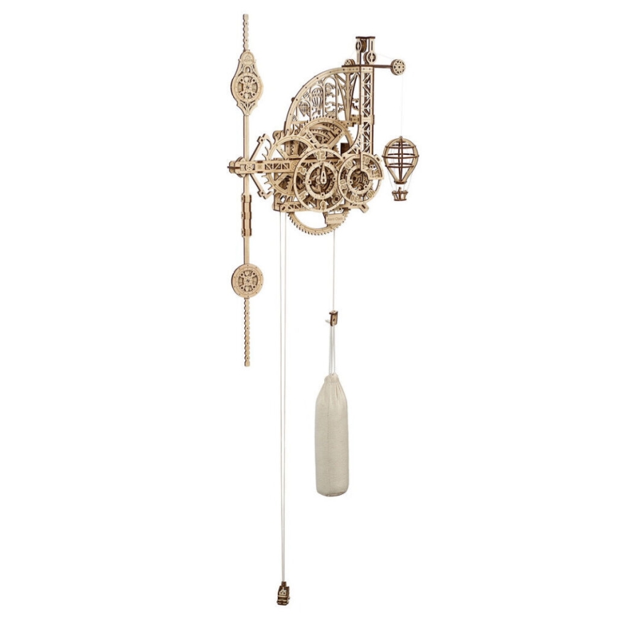 Ugears - 3D drvena mehanička slagalica: zidni sat Aero