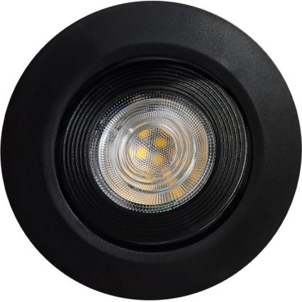 LED ugradno/površinski montirano spot svetlo 2u1 LED/5W/230V 4200K pr. 9,3 cm crno