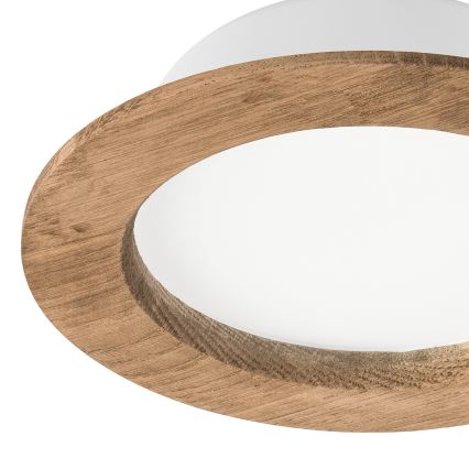 Ugradna LED svetiljka WOODY SPOT LED/12,5W/230V 4000K orah, prečnik 16 cm