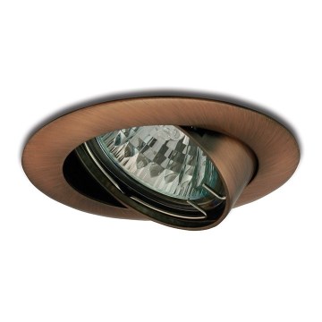 Ugradna nagibna svetiljka 1xGU5,3/50W/12V bakarna