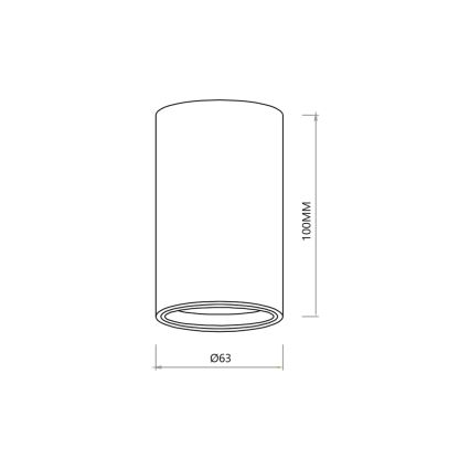 Ugradna spot lampa GENESIS 1xGU10/8W/230V, prečnika 10 cm, zlatna