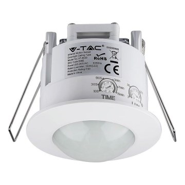 Ugradni PIR senzor pokreta 360° 300W/230V bela