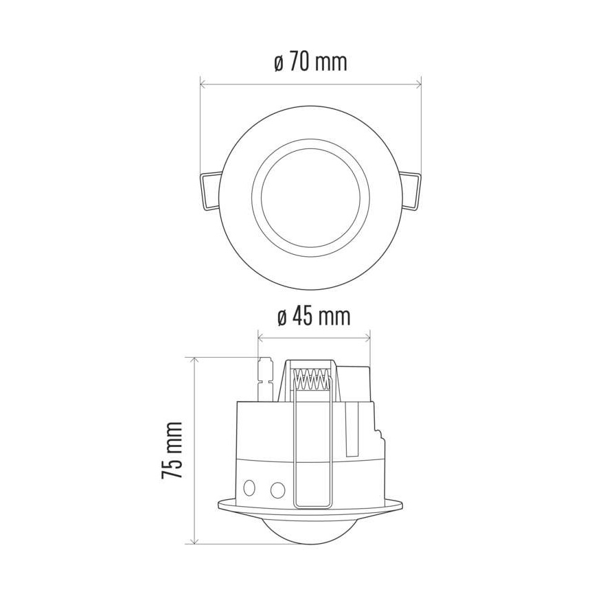 Ugradni PIR senzor pokreta B 360° 1200W/230V, beli