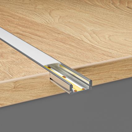 Ugradni profil za LED trake 1 m, srebrna/bela