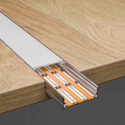 Ugradni profil za LED trake 1 m srebrna/bela