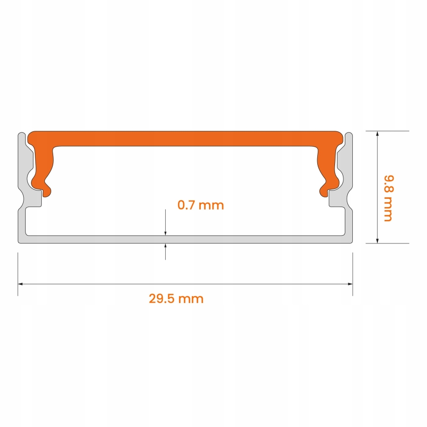 Ugradni profil za LED trake 1 m srebrna/bela