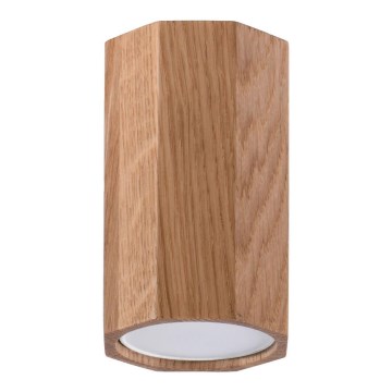 Ugradni reflektor ZEKE 1xGU10/40W/230V 10 cm hrast