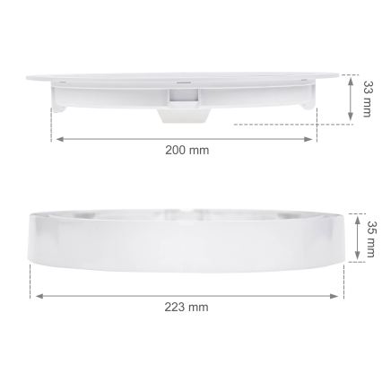 Ugradno LED svetlo ALGINE 2 u 1 LED/18W/230V 3000K