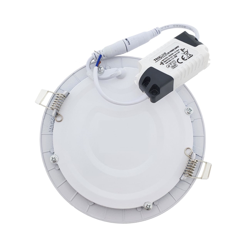LED ugradna svetiljka QTEC LED/18W/230V 6500K prečnik 22 cm
