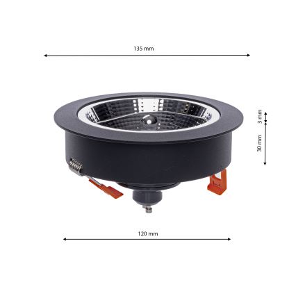 Ugradno plafonsko svetlo REDONDO 1xAR111 - GU10/25W/230V
