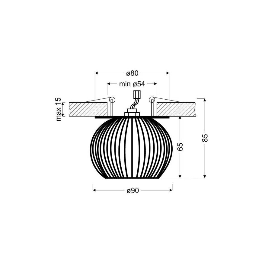 Ugradno spot svetlo za spušteni plafon SK 93 1xG9/40W/230V belo