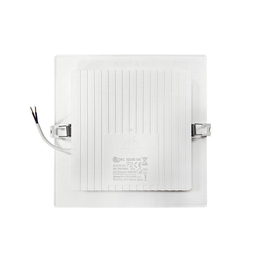 Ugradno stropno LED svetlo SQUARE LED/18W/230V 4000K 22x22 cm belo